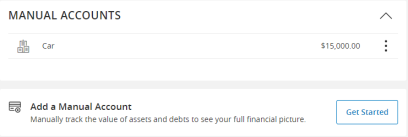Add a Manual account option
