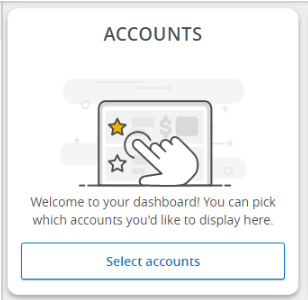 call to action to select and favorite accounts
