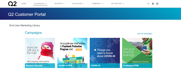 End user marketing library