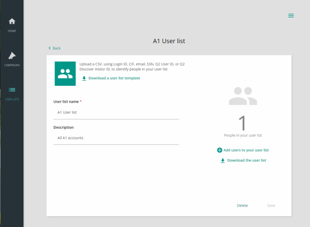 user list editor