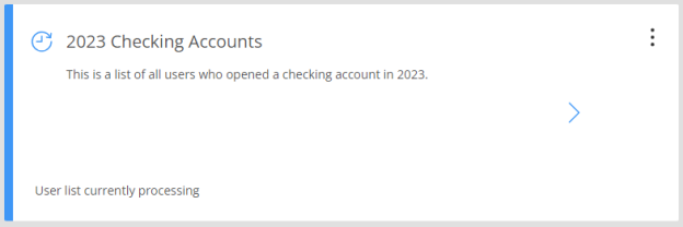 user list tile showing processing status