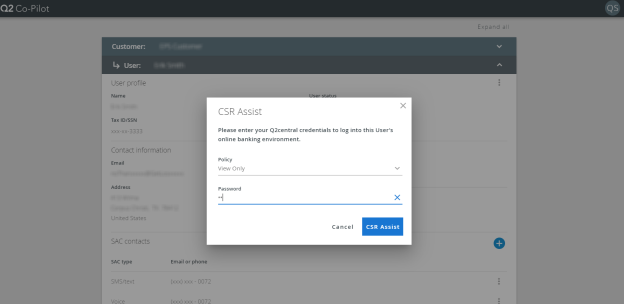 CSR Assist Interface